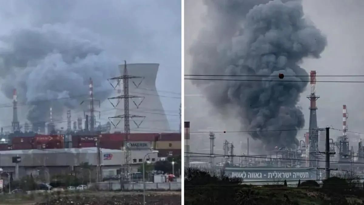 İran Füzeleri Hayfa’yı Vurdu: Petrol Rafinerisi Ağır Hasar Aldı